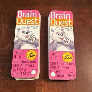 Brainquest Card Learning Game Pre-School Ages 4 - 5 300 Questions Brain Quest